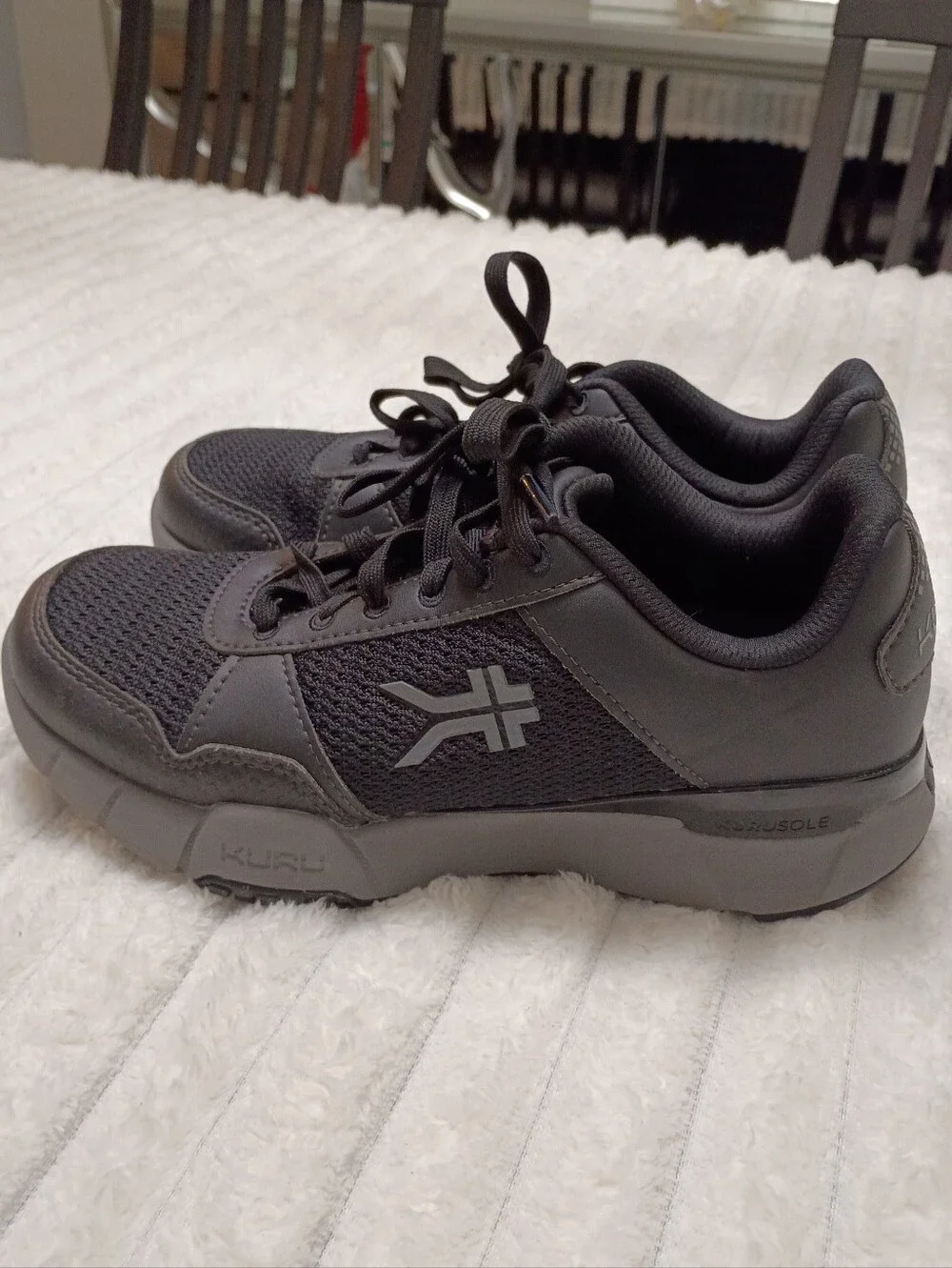 Kuru Quantum 2 Black Plantar Fascitis Orthopedic Support Walking Work Shoes 7W